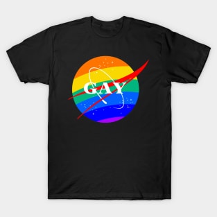 Gay NASA Logo Space Gay Geek Pride T-Shirt